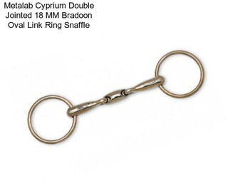 Metalab Cyprium Double Jointed 18 MM Bradoon Oval Link Ring Snaffle