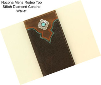 Nocona Mens Rodeo Top Stitch Diamond Concho Wallet