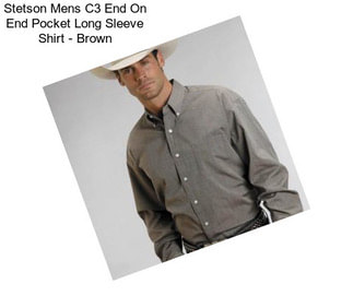 Stetson Mens C3 End On End Pocket Long Sleeve Shirt - Brown