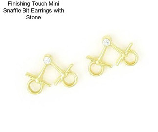 Finishing Touch Mini Snaffle Bit Earrings with Stone