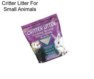 Critter Litter For Small Animals