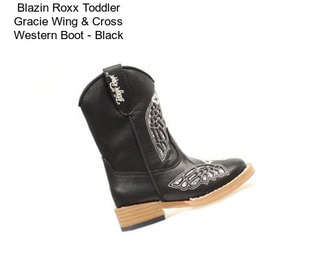 Blazin Roxx Toddler Gracie Wing & Cross Western Boot - Black