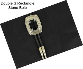 Double S Rectangle Stone Bolo