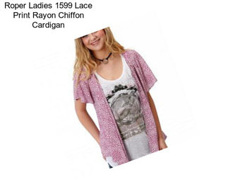 Roper Ladies 1599 Lace Print Rayon Chiffon Cardigan