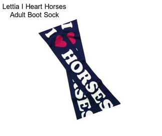 Lettia I Heart Horses Adult Boot Sock