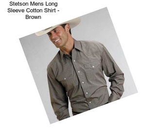 Stetson Mens Long Sleeve Cotton Shirt - Brown