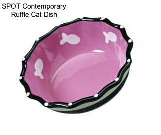 SPOT Contemporary Ruffle Cat Dish