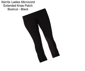 Kerrits Ladies Microcord Extended Knee Patch Bootcut - Black