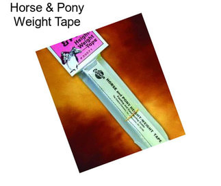 Horse & Pony Weight Tape