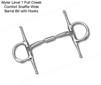 Myler Level 1 Full Cheek Comfort Snaffle Wide Barrel Bit with Hooks