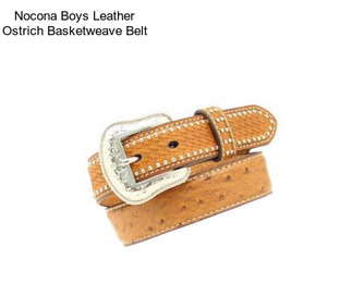 Nocona Boys Leather Ostrich Basketweave Belt