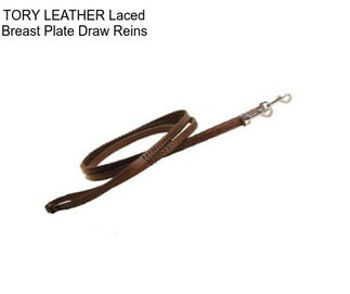 TORY LEATHER Laced Breast Plate Draw Reins