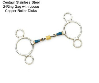 Centaur Stainless Steel 2-Ring Gag with Loose Copper Roller Disks