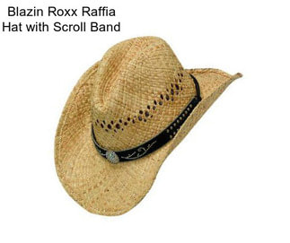 Blazin Roxx Raffia Hat with Scroll Band