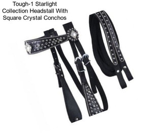 Tough-1 Starlight Collection Headstall With Square Crystal Conchos