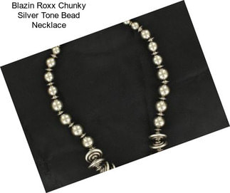 Blazin Roxx Chunky Silver Tone Bead Necklace