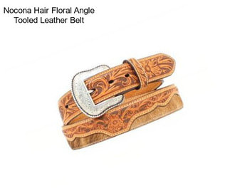 Nocona Hair Floral Angle Tooled Leather Belt