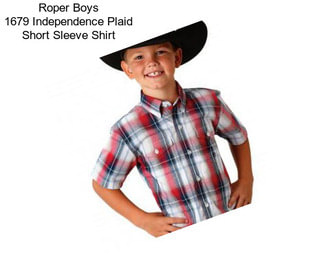 Roper Boys 1679 Independence Plaid Short Sleeve Shirt