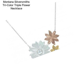 Montana Silversmiths Tri-Color Triple Flower Necklace