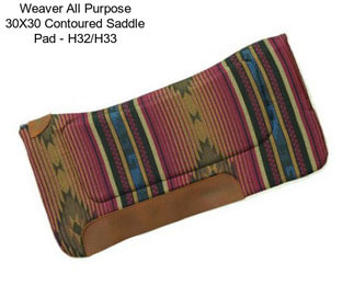 Weaver All Purpose 30X30 Contoured Saddle Pad - H32/H33