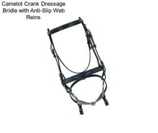 Camelot Crank Dressage Bridle with Anti-Slip Web Reins