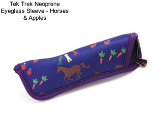 Tek Trek Neoprene Eyeglass Sleeve - Horses & Apples