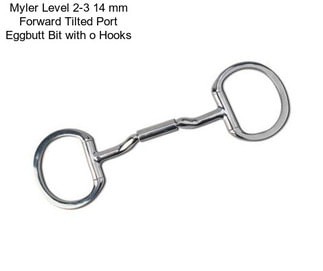 Myler Level 2-3 14 mm Forward Tilted Port Eggbutt Bit with o Hooks