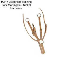 TORY LEATHER Training Fork Martingale - Nickel Hardware