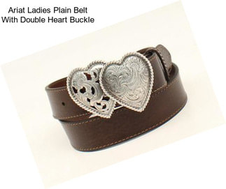 Ariat Ladies Plain Belt With Double Heart Buckle