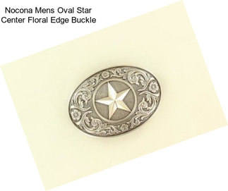 Nocona Mens Oval Star Center Floral Edge Buckle