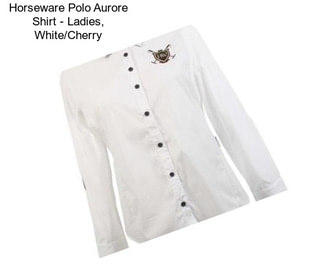 Horseware Polo Aurore Shirt - Ladies, White/Cherry