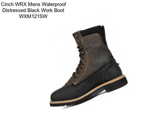 Cinch WRX Mens Waterproof Distressed Black Work Boot WXM121SW