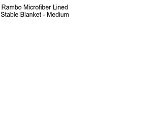 Rambo Microfiber Lined Stable Blanket - Medium