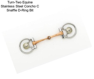 Turn-Two Equine Stainless Steel Concho C Snaffle D-Ring Bit