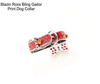 Blazin Roxx Bling Gaitor Print Dog Collar