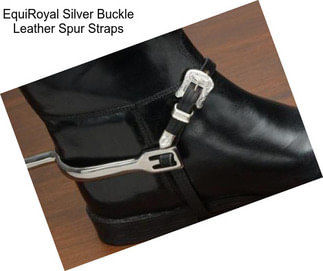 EquiRoyal Silver Buckle Leather Spur Straps