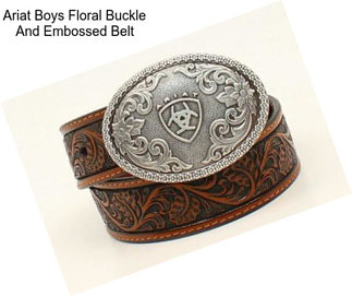 Ariat Boys Floral Buckle And Embossed Belt