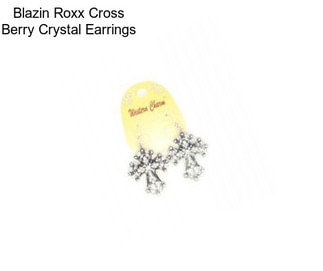 Blazin Roxx Cross Berry Crystal Earrings