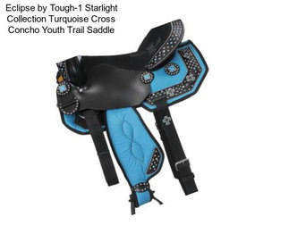 Eclipse by Tough-1 Starlight Collection Turquoise Cross Concho Youth Trail Saddle