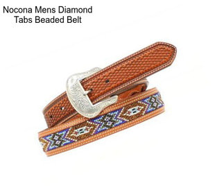 Nocona Mens Diamond Tabs Beaded Belt