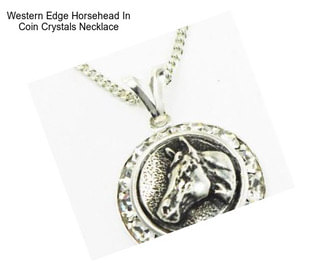 Western Edge Horsehead In Coin Crystals Necklace