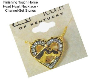 Finishing Touch Horse Head Heart Necklace - Channel-Set Stones