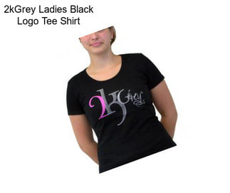 2kGrey Ladies Black Logo Tee Shirt