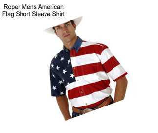 Roper Mens American Flag Short Sleeve Shirt