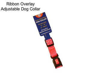 Ribbon Overlay Adjustable Dog Collar