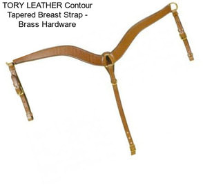 TORY LEATHER Contour Tapered Breast Strap - Brass Hardware