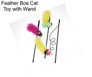 Feather Boa Cat Toy with Wand