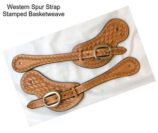 Western Spur Strap Stamped Basketweave