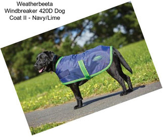 Weatherbeeta Windbreaker 420D Dog Coat II - Navy/Lime