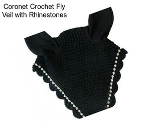 Coronet Crochet Fly Veil with Rhinestones